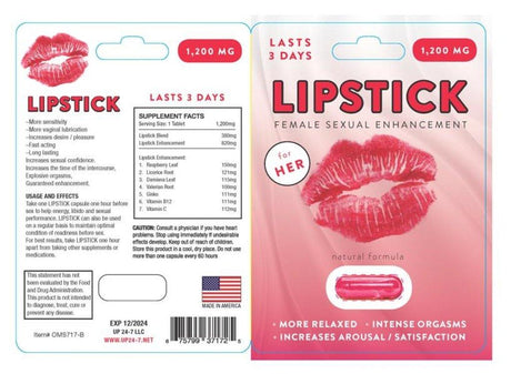 Lipstick Female Libido Single Pill - Naughty by Nature Adult Store