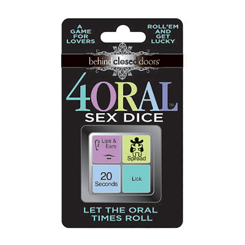 Little Genie Behind Closed Doors - 4 Oral Sex Dice - Lovers Dice Game - Naughty by Nature Adult Store