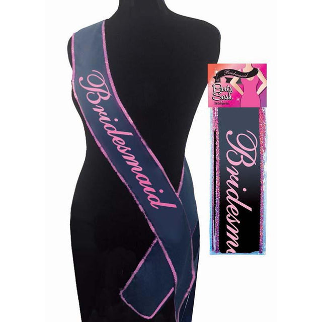 Little Genie Bridesmaid Sash – White 6ft Adjustable Hens Party Sash - Novelties