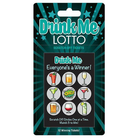 Little Genie Drink Me Lotto Party Scratcher - Adult Drinking Game Cards - Novelties