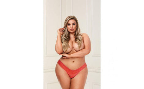 Low Rise Lace Thong Orange - Lingerie