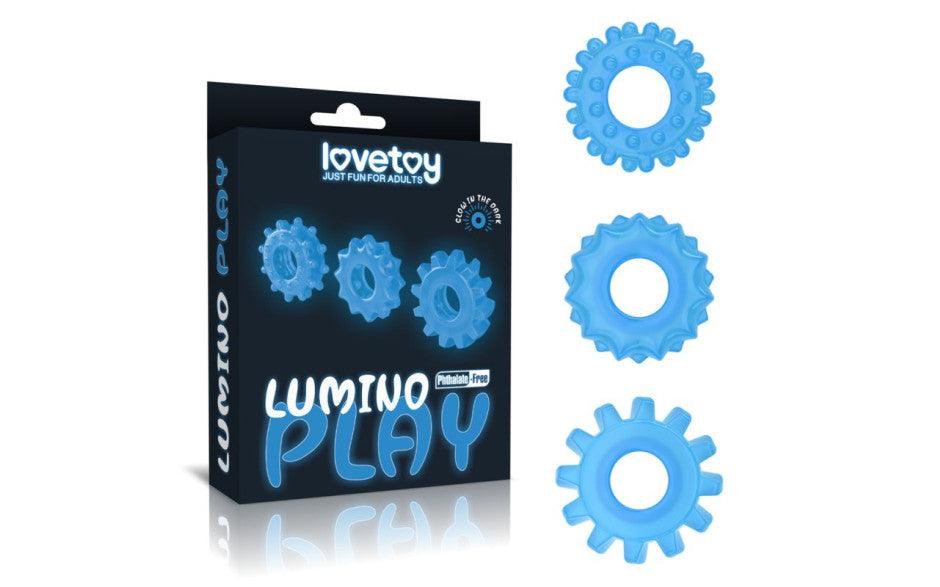 Lumino Play Penis Rings 3 Pc - Naughty by Nature Adult Store