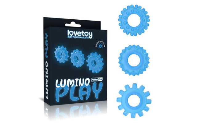 Lumino Play Penis Rings 3 Pc - Naughty by Nature Adult Store