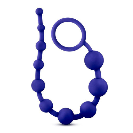 Luxe Silicone 10 Beads Indigo - Adult Toys