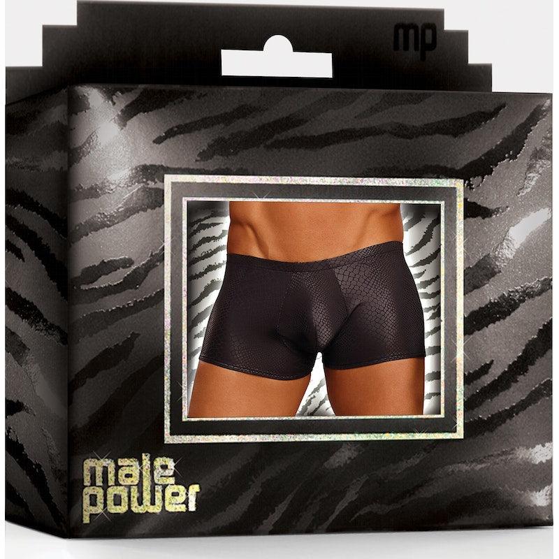 Male Power Micro G - String – Black Snakeskin Nylon Spandex Underwear - Lingerie