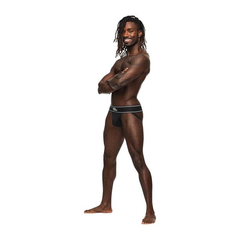 Male Power Modal Rib Jock Black - Lingerie