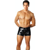 Male Power Pouch Short – Faux Leather Wet Look Men's Underwear - Lingerie