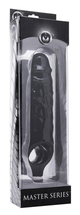 Master Series Mamba Cock Sheath – TPR Penis Extender Sleeve in Black - Adult Toys