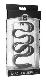 Master Series Slave Silicone Collar | Adjustable BDSM Neck Strap - Black - Adult Toys