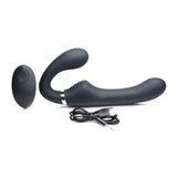Mighty Rider 10X Strapless Strap - On Black w Remote - Adult Toys