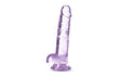 Naturally Yours 7" Crystaline Dildo Amethyst - Adult Toys