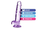 Naturally Yours 7" Crystaline Dildo Amethyst - Adult Toys