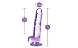 Naturally Yours 7" Crystaline Dildo Amethyst - Adult Toys