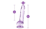 Naturally Yours 8" Crystaline Dildo Amethyst - Adult Toys
