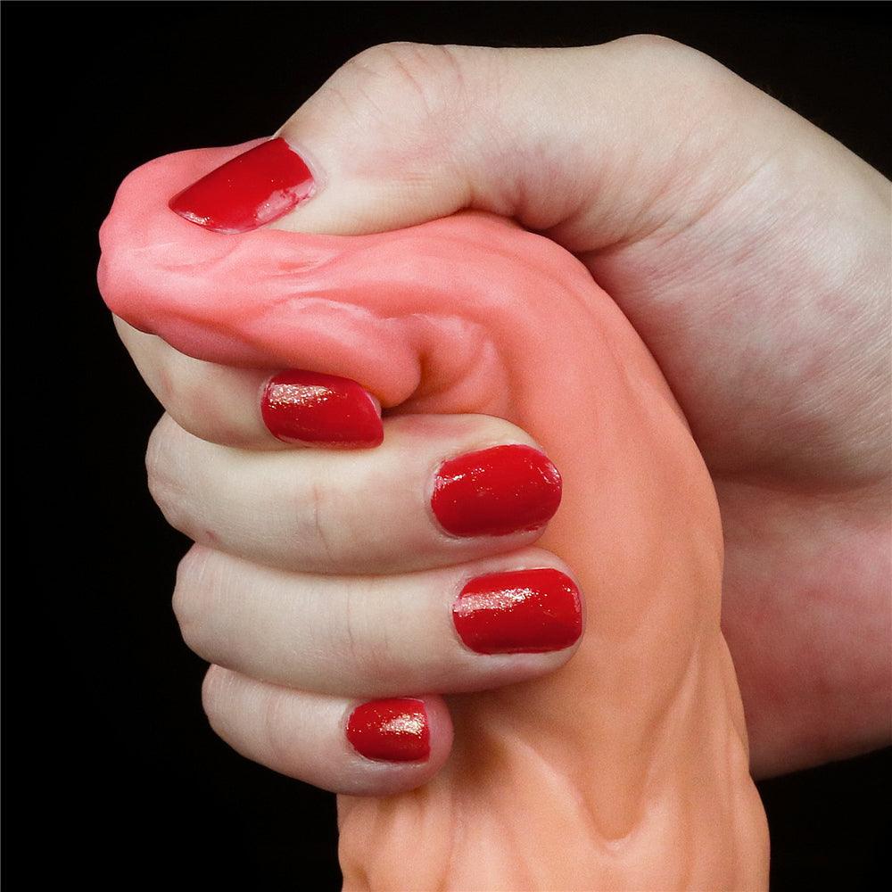 Nature Cock 9.5in Dual Layer Huge ALIEN Silicone Dildo - Adult Toys