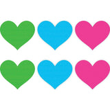 Neon Heart Pasties 3 Pk Green/Blue/Pink - Lingerie