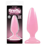 NS Novelties Firefly Glow - in - the - Dark Medium TPE Butt Plug – Pink - Anal Toys