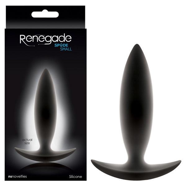 NS Novelties Renegade Spades Black Silicone Small Butt Plug – 10cm - Anal Toys