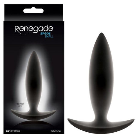 NS Novelties Renegade Spades Black Silicone Small Butt Plug – 10cm - Anal Toys