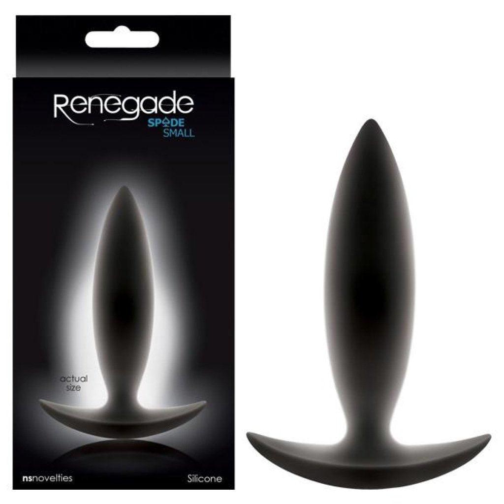 NS Novelties Renegade Spades Black Silicone Small Butt Plug – 10cm - Anal Toys
