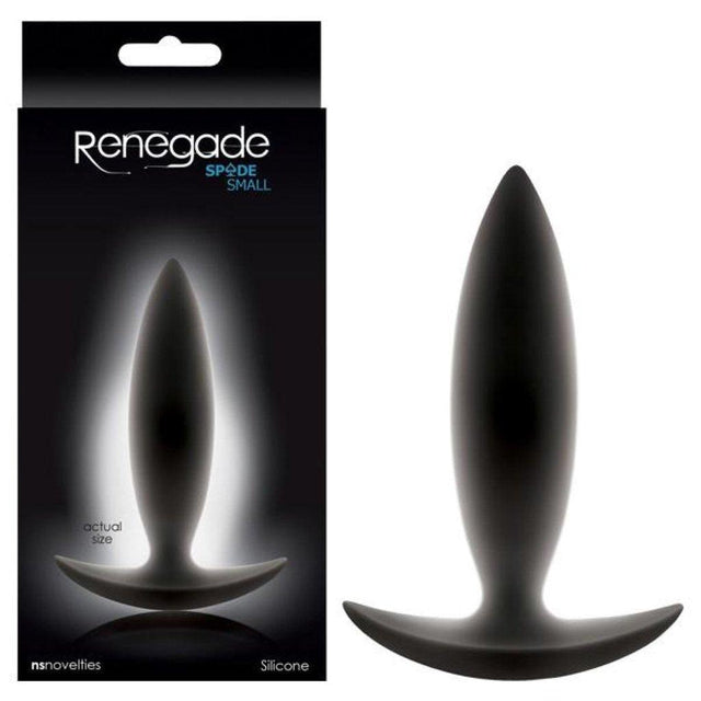NS Novelties Renegade Spades Black Silicone Small Butt Plug – 10cm - Anal Toys