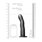 OUCH! Curved Hollow Strap-on - 8in/20cm - Gunmetal Grey 20 cm Hollow Strap-On - Naughty by Nature Adult Store