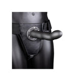 OUCH! Curved Hollow Strap-on - 8in/20cm - Gunmetal Grey 20 cm Hollow Strap-On - Naughty by Nature Adult Store