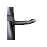OUCH! Curved Hollow Strap-on - 8in/20cm - Gunmetal Grey 20 cm Hollow Strap-On - Naughty by Nature Adult Store