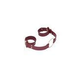 OUCH! Halo - Handcuff With Connector - Burgundy Restraint - BONDAGE - TOYS