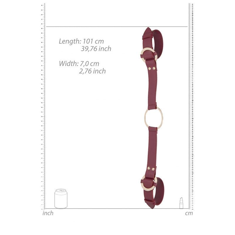 OUCH! Halo - Handcuff With Connector - Burgundy Restraint - BONDAGE - TOYS