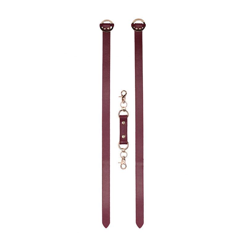 OUCH! Halo - Thigh Cuffs - Burgundy Leg Restraints - BONDAGE - TOYS