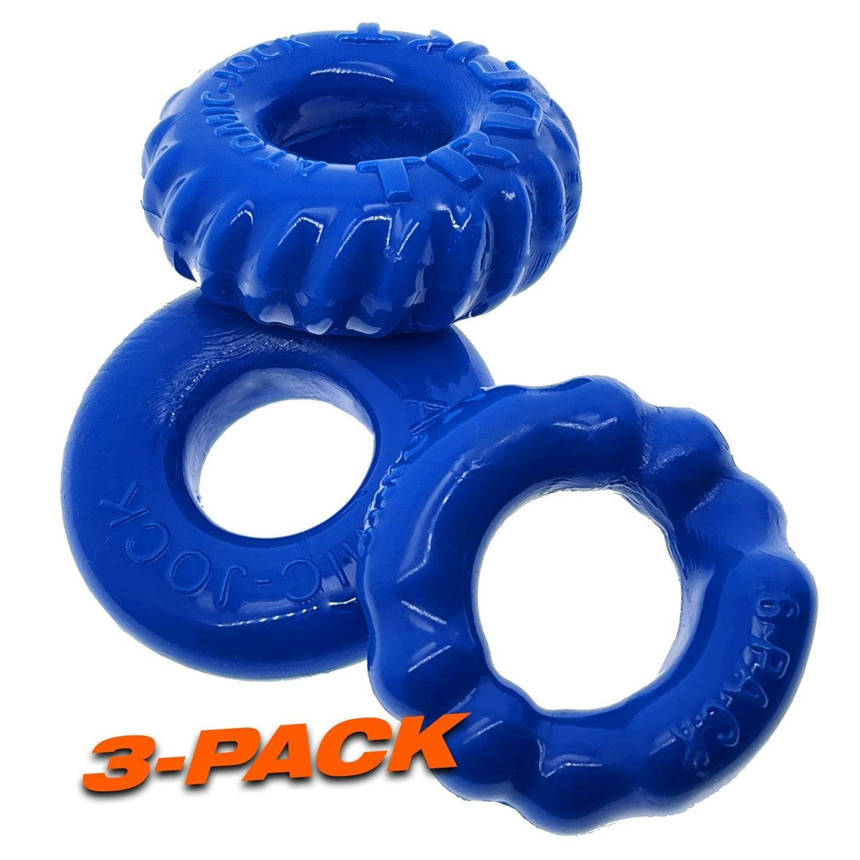 OxBalls Bonemaker 3 - Piece Cockring Set | Flexible Flextpr - Pool Blue - Adult Toys
