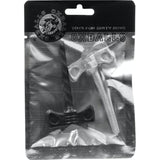 OxBalls Cockscrews Sounds Penis Plug Set – 2pc Black and Zinc - Adult Toys