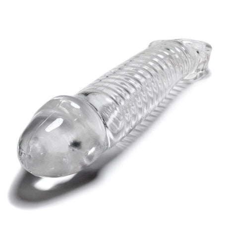 OxBalls Muscle Cocksheath – Clear TPR Penis Enhancer & Massager - Adult Toys