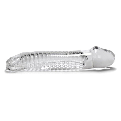 OxBalls Muscle Cocksheath – Clear TPR Penis Enhancer & Massager - Adult Toys