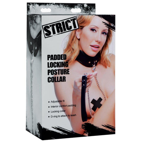 Padded Locking Posture Collar - Adult Toys