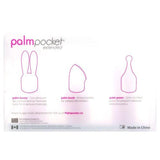 PalmPower Pocket Extended Silicone Massage Heads 3 Pc Set - Adult Toys