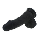 Pedro Thick Realistic Cock w Balls Black - Adult Toys