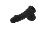 Pedro Thick Realistic Cock w Balls Black - Adult Toys