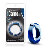 Performance Silicone Camo Cock Ring Blue Camoflauge - Naughty by Nature Adult Store