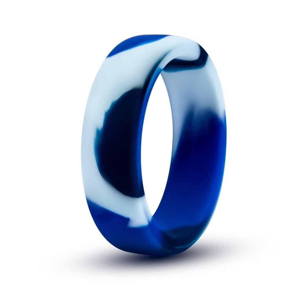 Performance Silicone Camo Cock Ring Blue Camoflauge - Naughty by Nature Adult Store