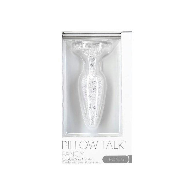 Pillow Talk Fancy Luxurious Glass Anal Plug w Clear Gem - Adult Toys