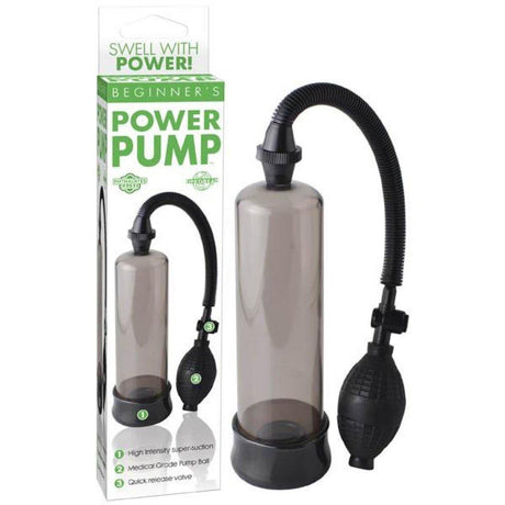 Pipedream Beginner's Power Pump – Smoke PVC Penis Pump for Men - PUMPS