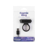 Power Bullet Cosmic Cock Ring w Bullet Black - Adult Toys
