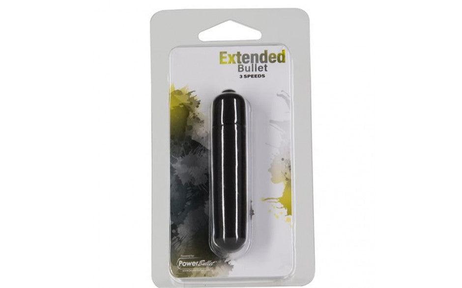 Power Bullet Extended 9cm 3 Speed Black - Adult Toys