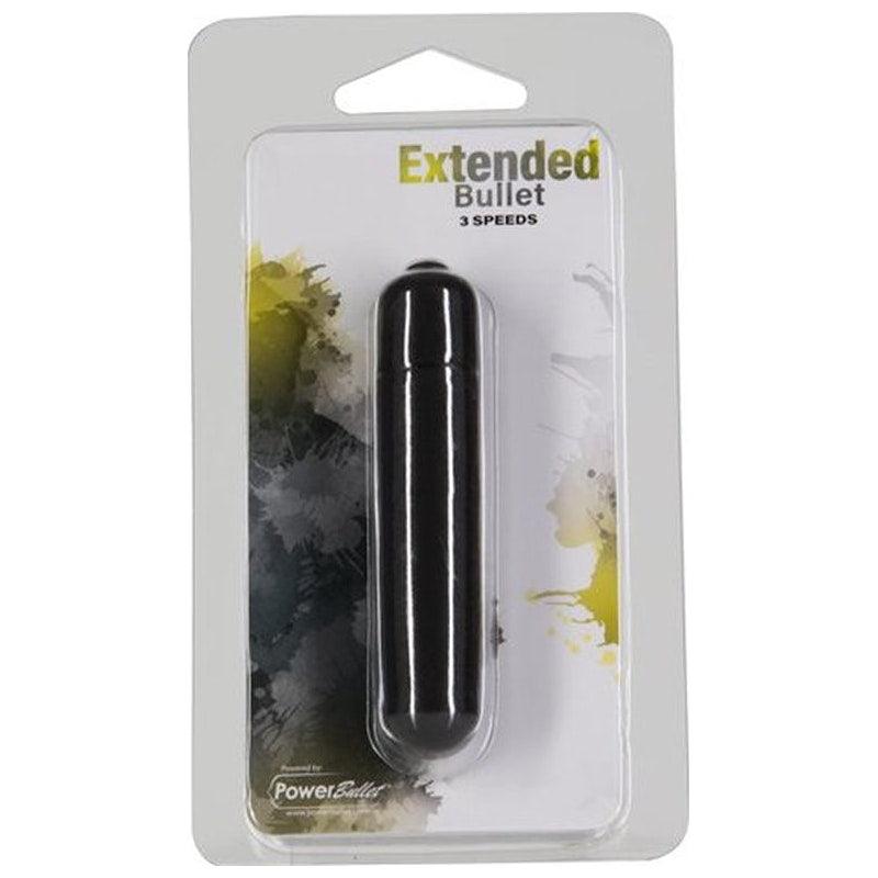 Power Bullet Extended 9cm 3 Speed Black - Adult Toys