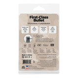 Power Bullet First Class 6cm Rechargeable w Crystal Gun Metal - Adult Toys