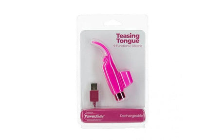Power Bullet Teasing Tongue w Rechargeable Bullet Pink - Adult Toys