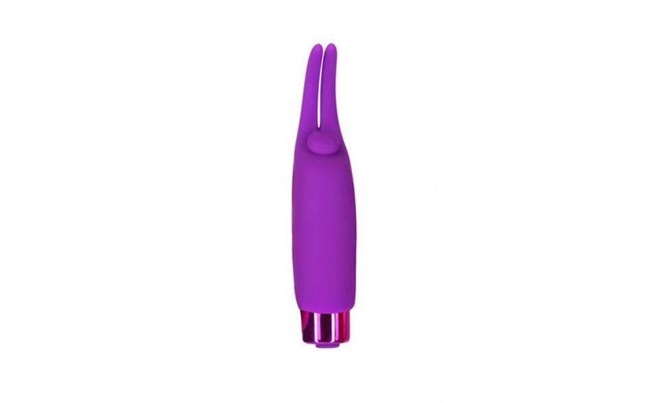 Power Bullet Teasing Tongue w Rechargeable Bullet Purple - Adult Toys