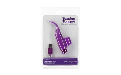 Power Bullet Teasing Tongue w Rechargeable Bullet Purple - Adult Toys